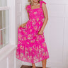 Secret Rose Garden Midi Hot Pink Image - 1