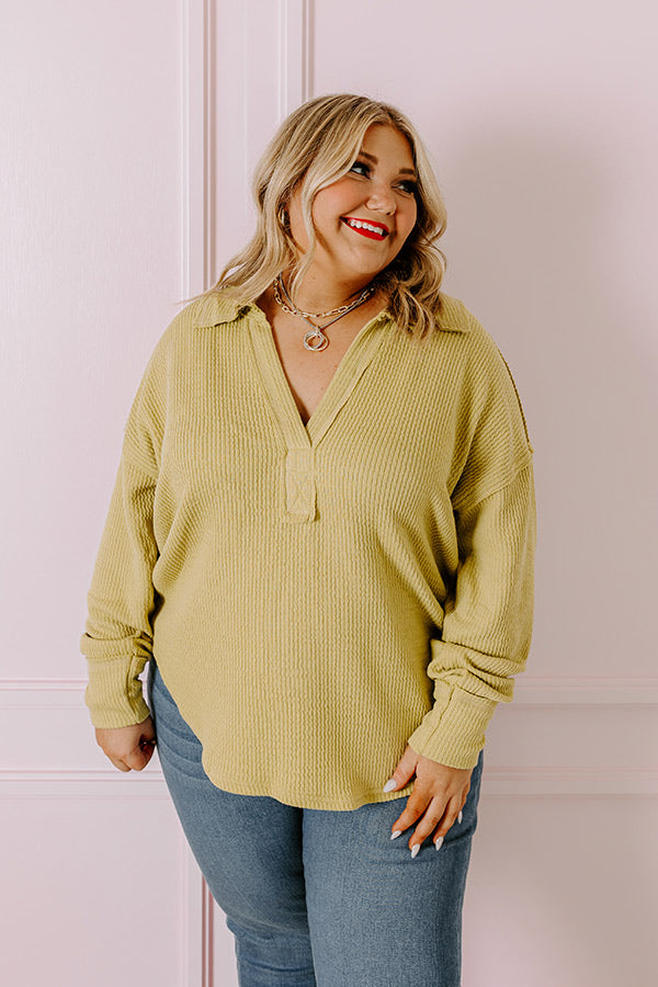 Coffee Run Cutie Shift Top in Lime Punch Curves