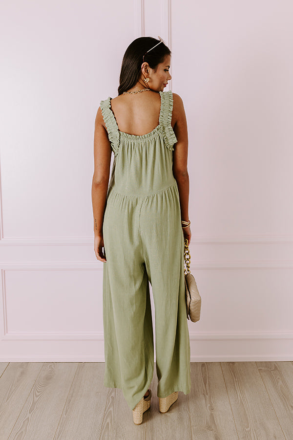 Charm And Charisma Linen-Blend Jumpsuit Image - 5
