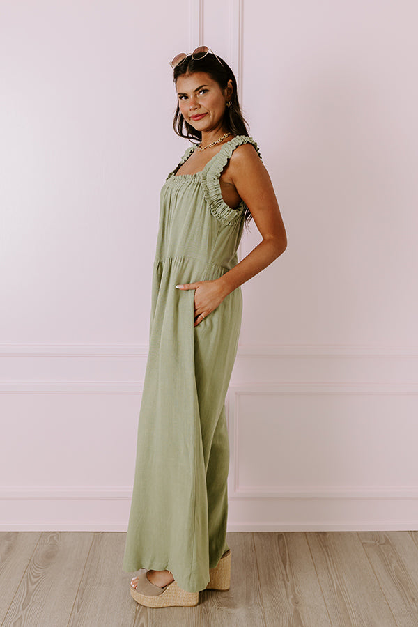 Charm And Charisma Linen-Blend Jumpsuit Image - 4