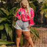 KanCan The Wendy High Waist Frayed Shorts Curves Image - 1