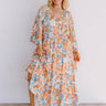 Blossom Breeze Floral Maxi In Persimmon Curves Image - 1