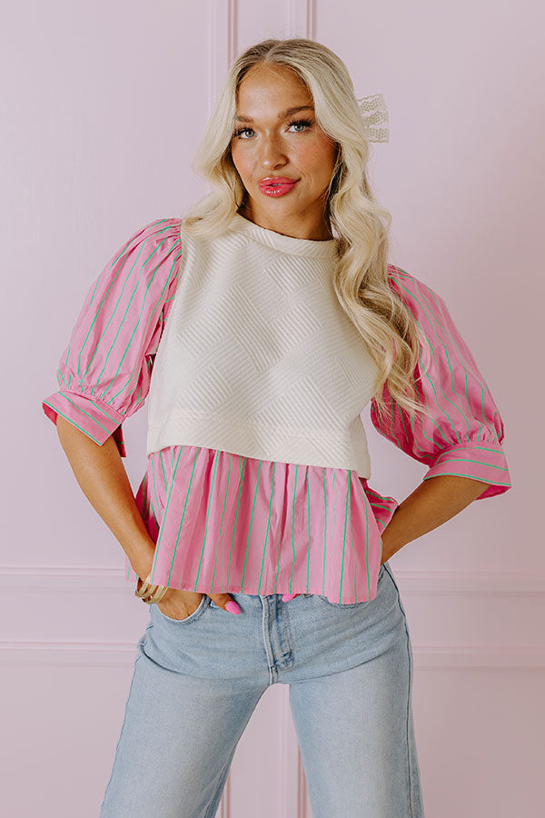 Gather The Courage Top In Pink