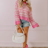 Drifting Tranquility Knit Top In Pink Image - 1