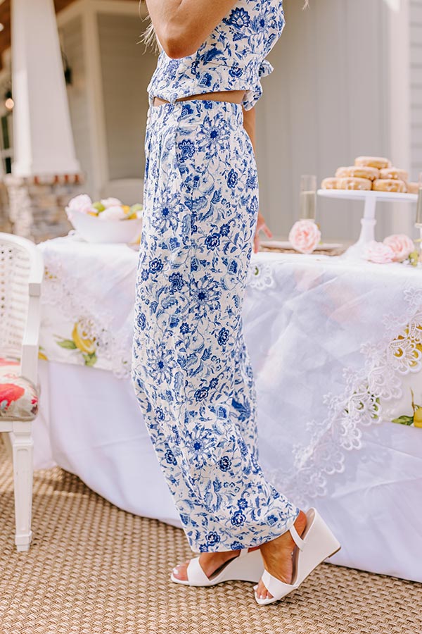 Summer Soiree High Waist Linen-Blend Pants Image - 4