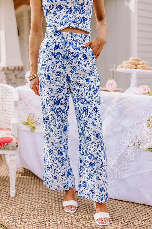 Summer Soiree High Waist Linen-Blend Pants Image - 5