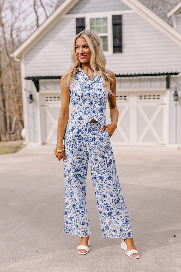 Summer Soiree High Waist Linen-Blend Pants Image - 1
