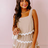 Summer Soiree Crop Top In Iced Latte Image - 1