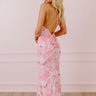 Rose Petal Reverie Ruched Midi Image - 1