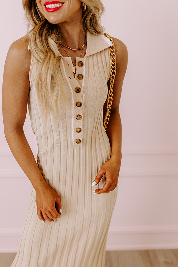 Skyline Soiree Ribbed Midi Image - 3