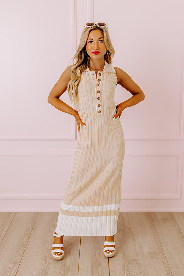 Skyline Soiree Ribbed Midi Image - 4
