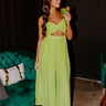 Lush & Luxe Cut Out Jumpsuit In Lime Image - 1