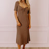 Summer Breeze Ribbed Midi in Hazelnut Image - 1