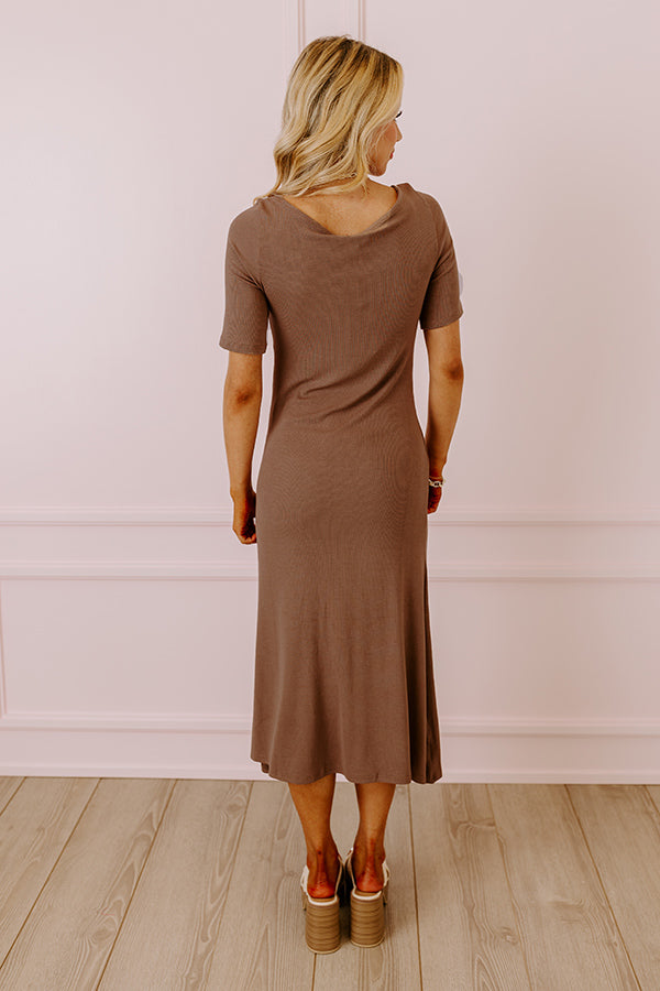 Summer Breeze Ribbed Midi in Hazelnut Image - 5