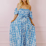 Ocean Breeze Smocked Maxi Dress Curves Image - 1