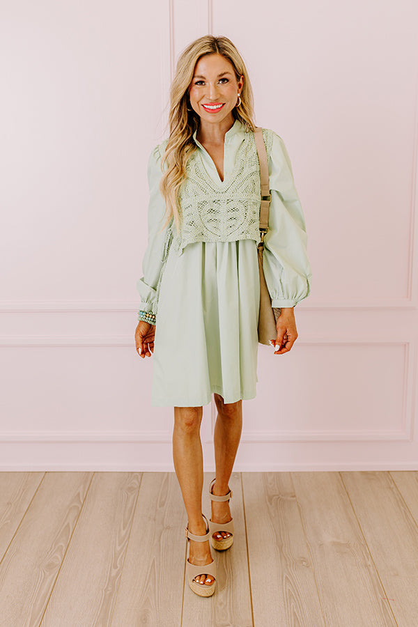 Boho Belle Two Piece Mini Dress in Pear Image - 3