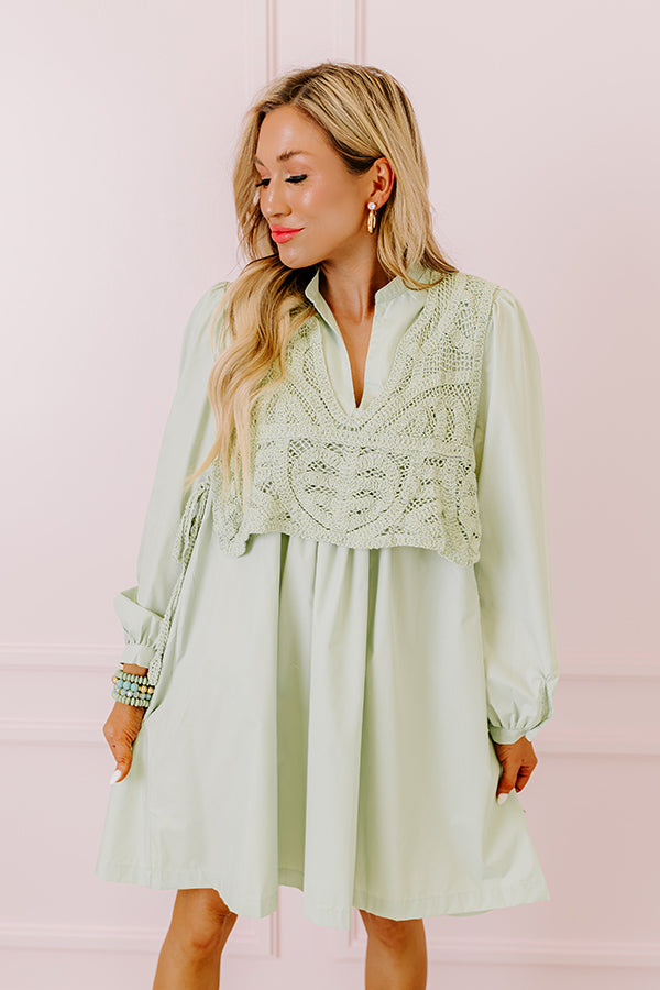 Boho Belle Two Piece Mini Dress in Pear Image - 4