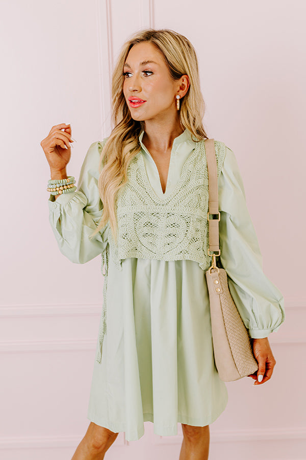 Boho Belle Two Piece Mini Dress in Pear Image - 1