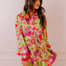 Aloha Attire Satin Floral Dress Image - 1