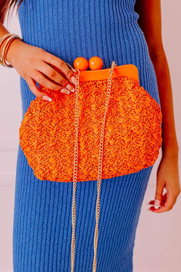 Naomi Woven Crossbody In Orange Image - 1