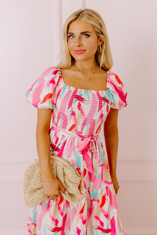 Brighter Days Smocked Midi Image - 2