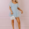 Spring Fling Organza Romper in Sky Blue Image - 1
