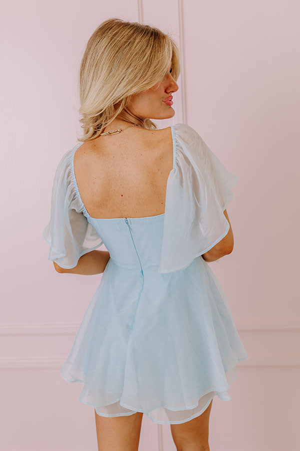 Spring Fling Organza Romper in Sky Blue Image - 5