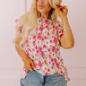Floral Statement Smocked Top Curves Image - 1