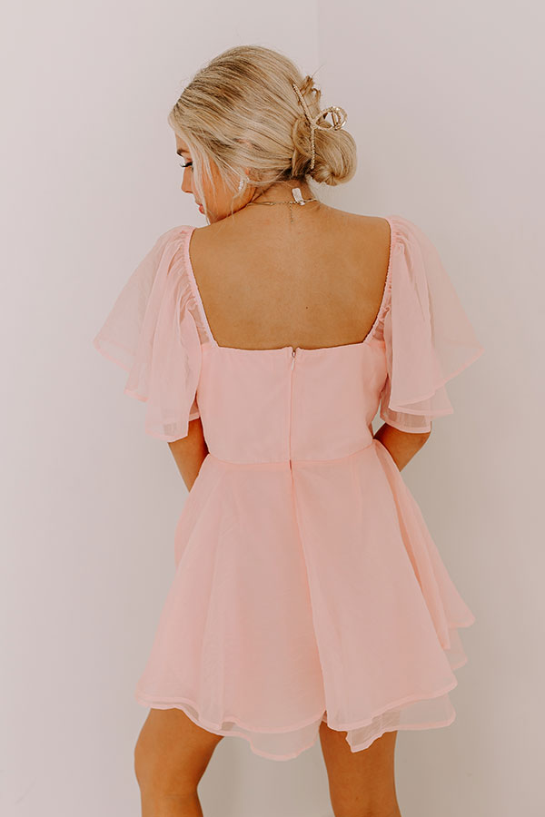 Spring Fling Organza Romper in Light Pink Image - 5