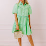 Sunday Stroll Mini Dress in Light Kelly Green Image - 1