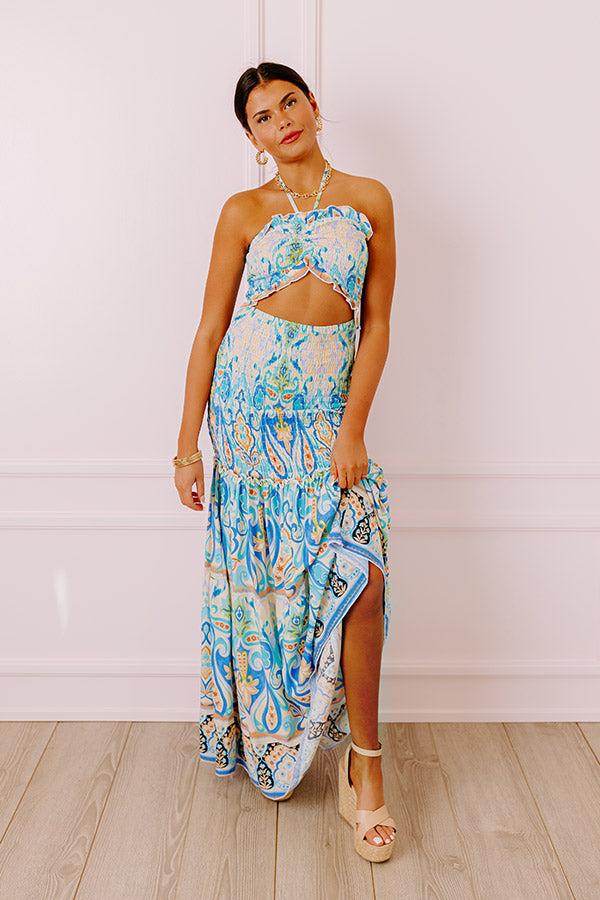 Aruba Getaway Smocked Maxi Dress