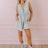 Urban Chic Denim Romper in Light Wash Image - 1