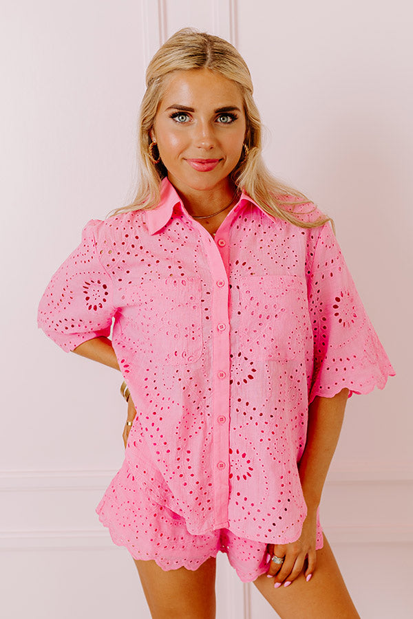 Oh Eyelet Top main image 1