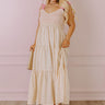 Classic Cutie Smocked Maxi Dress in Cream Curves Image - 1