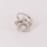 Floral Engagement Ring In Silver Image - 1