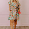 Dinner In Cabo Mini Dress in Aqua Curves Image - 1