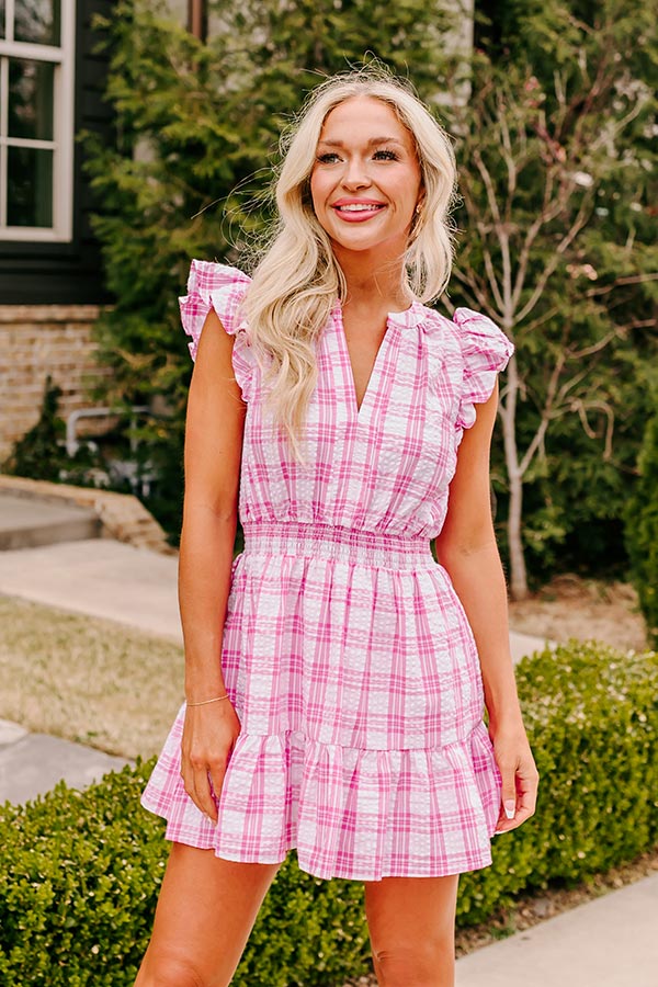 Parkside Picnic Gingham Romper in Pink Image - 2