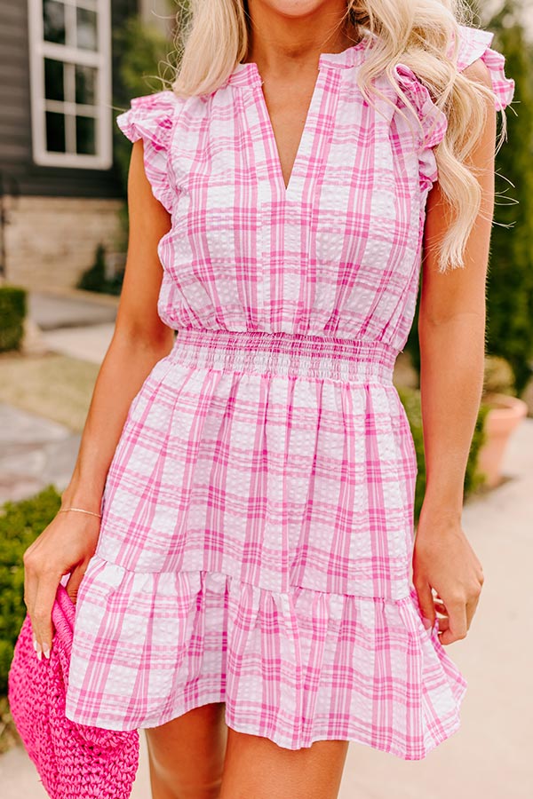 Parkside Picnic Gingham Romper in Pink Image - 3