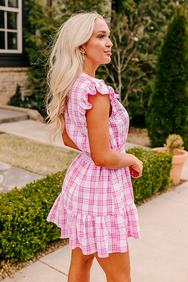 Parkside Picnic Gingham Romper in Pink Image - 4