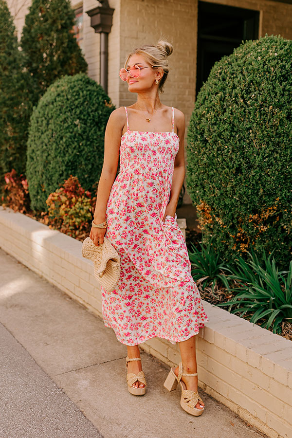 Smiles and Sunshine Floral Maxi in Ivory