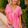 Brunch Voyage Babydoll Top in Pink Image - 1